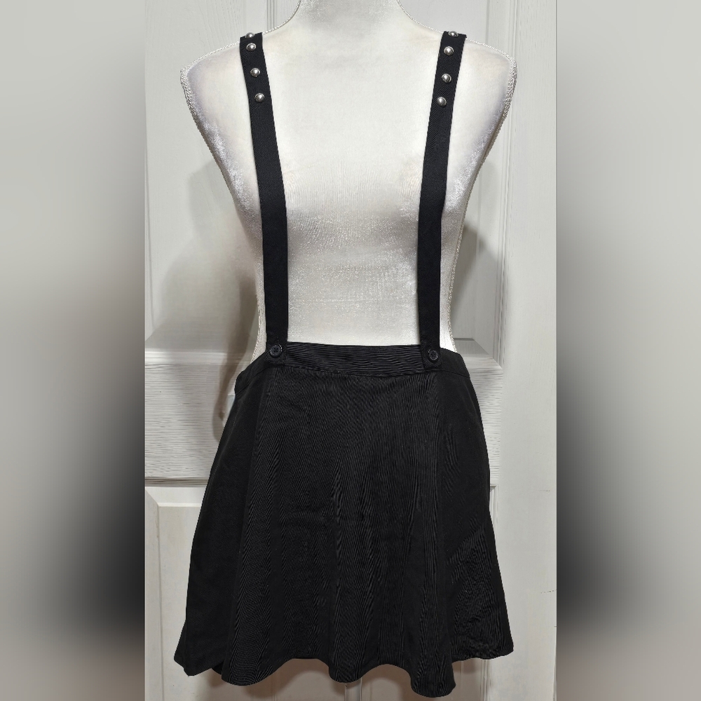 Royal Bones By Daang Black Studded Suspender Skirt
